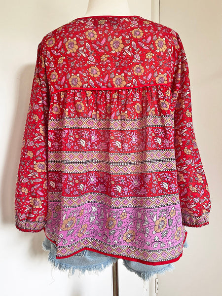 Chowchilla Vintage Indian GYPSET Blouse • "Asha" • BACK IN STOCK