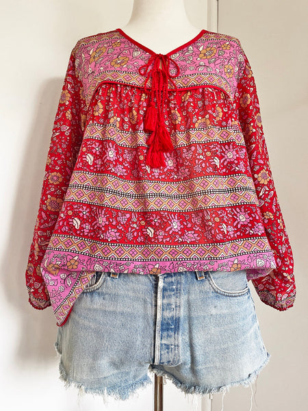 Chowchilla Vintage Indian GYPSET Blouse • "Asha" • BACK IN STOCK