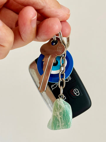 Tumbled Crystal Key Ring (Amazonite)