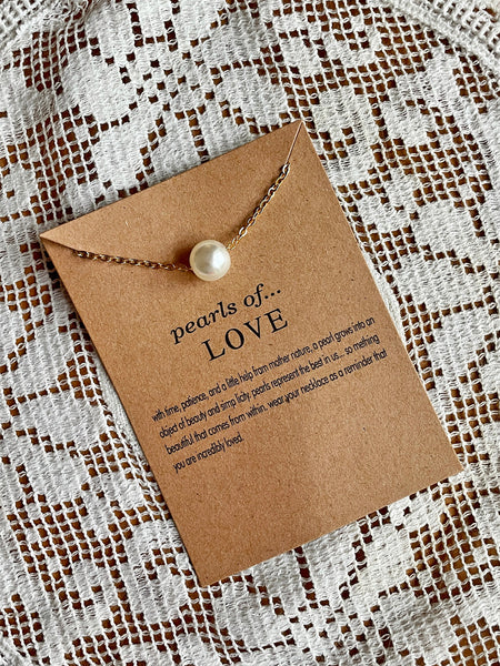 PEARLS OF LOVE Pearl Necklace • NEW