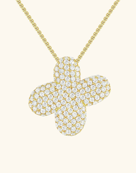 Bubble Initial Diamond Necklace • NEW