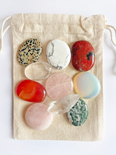 EXHALE Palm Stone Crystal Set (10 pieces) • NEW